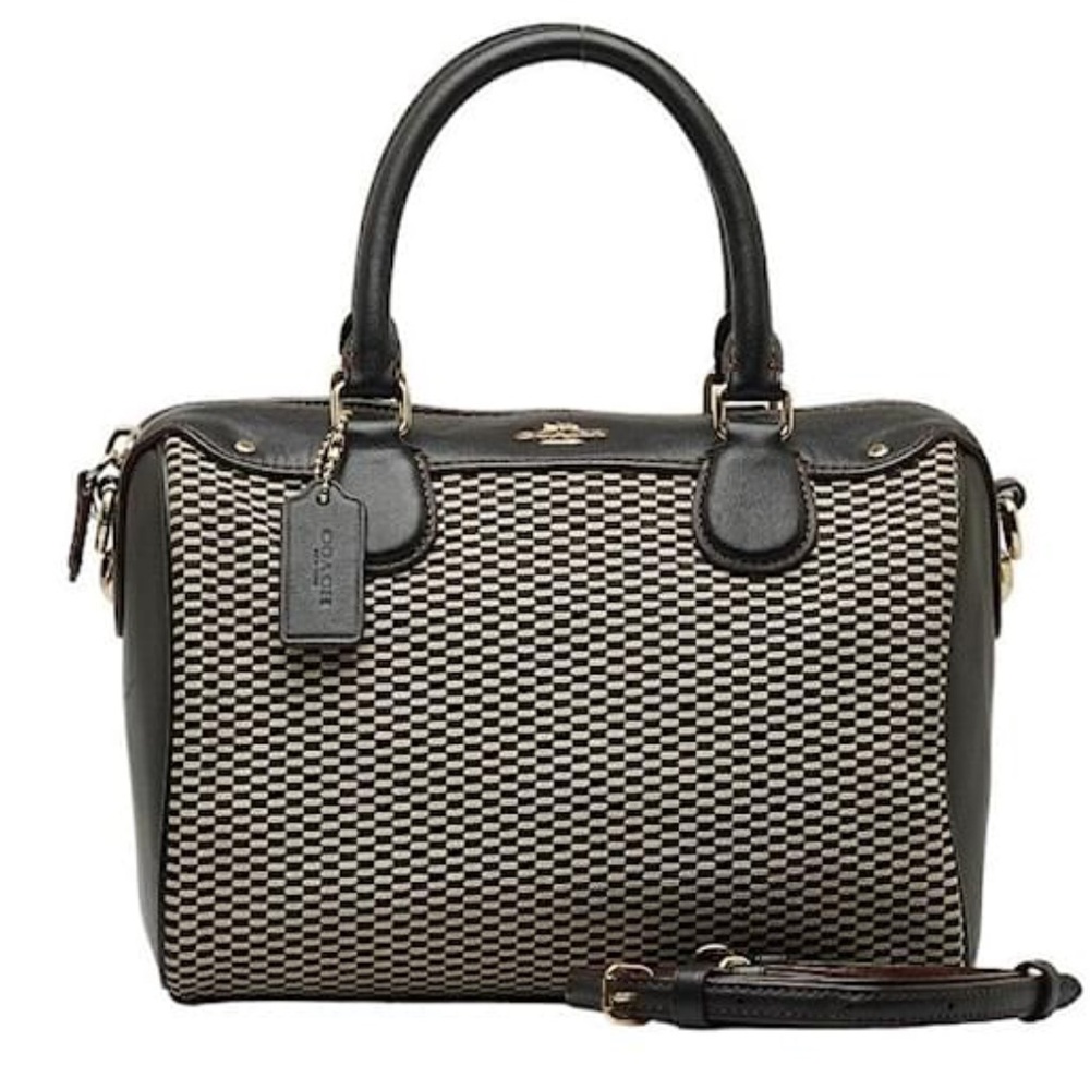 Coach Black and Cream Mini Satchel